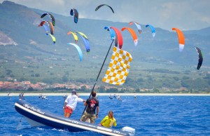 Kite in azione durante una competizione