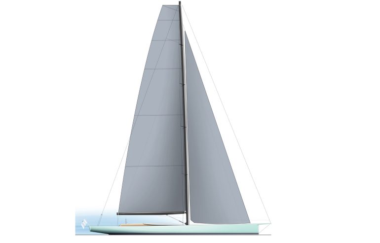 Modello 2D del maxi yacht Egoist 