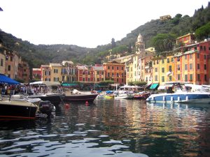 Immagine dal traghetto a Portofino