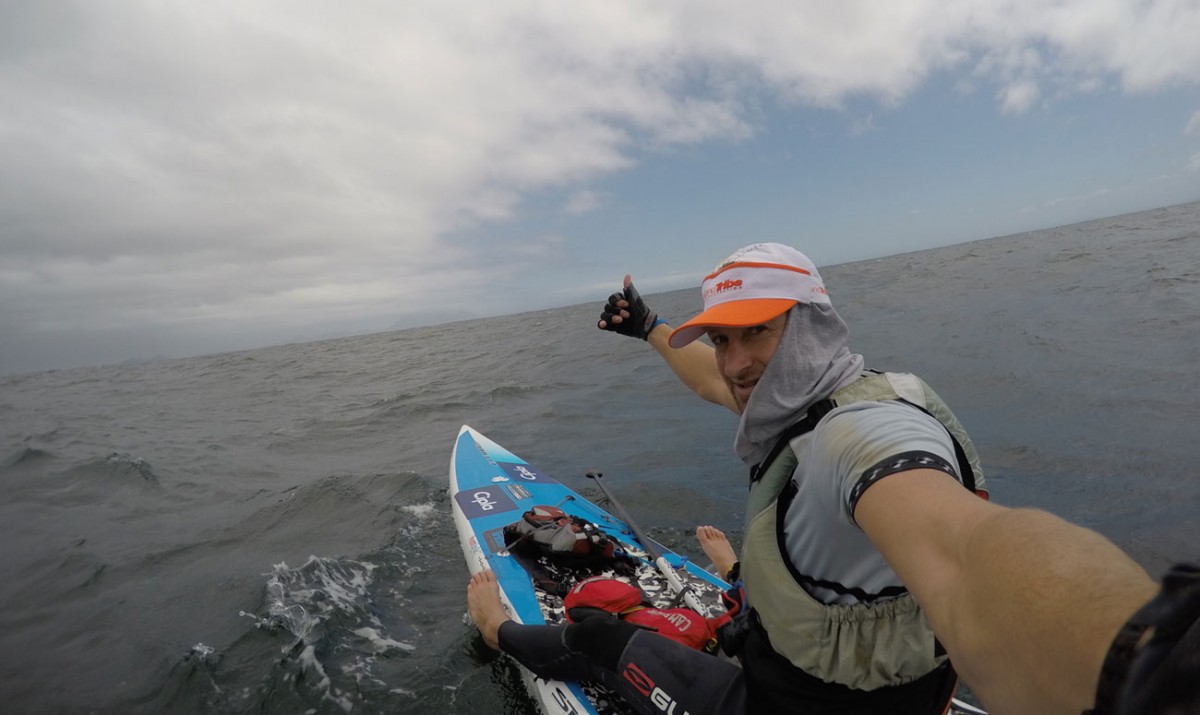 Chris Bertish attraversa l'Oceano. Selfie dell'atleta.