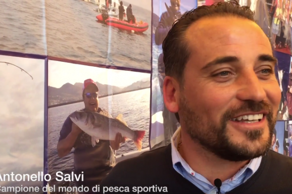 Antonello Salvi durante l'intervista di Liguria Nautica alla Fiera della Pesca DEP 2017