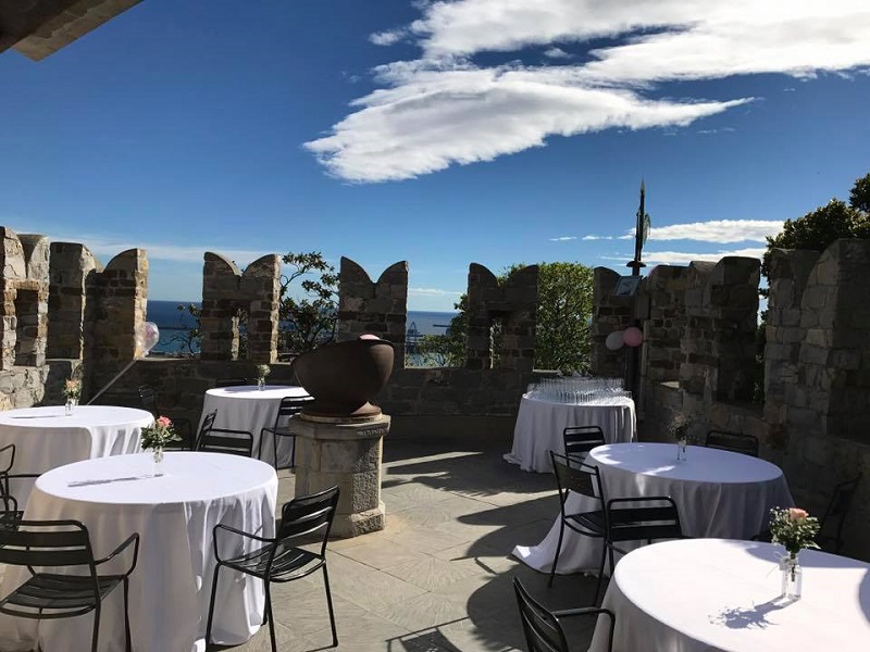 La terrazza del Castello d'Albertis nuova location di Bon Ton Catering