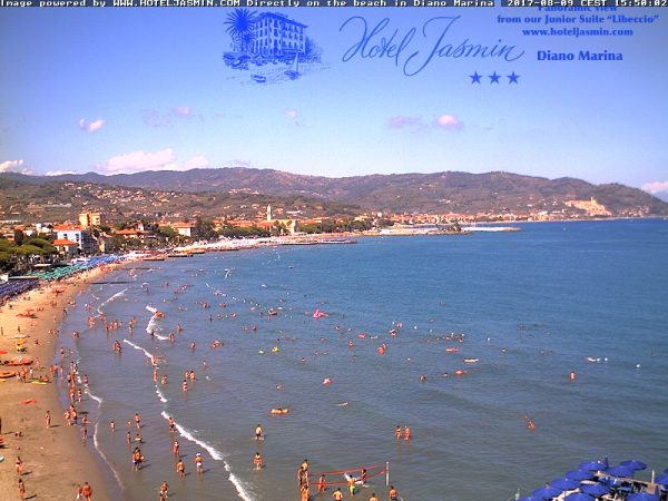 Webcam Diano Marina vista spiaggia