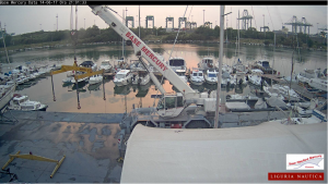 Foto tratta dalla webcam di Liguria Nautica sintonizzata sulla Base Nautica Mercury