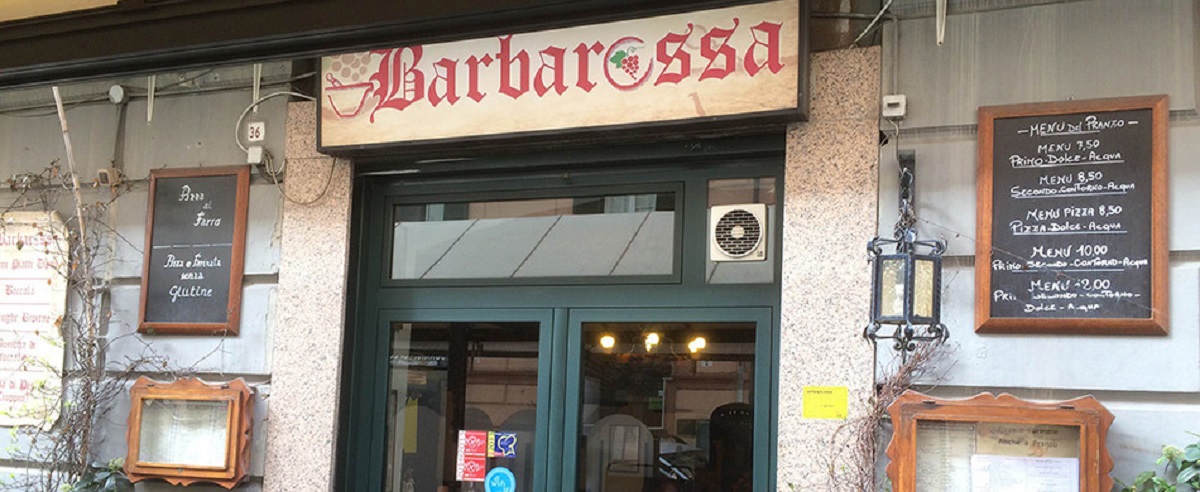 Ristorante Pizzeria Barbarossa, insegna