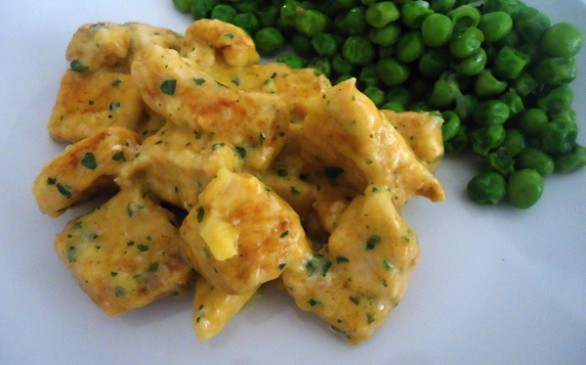 Bocconcini di pollo alle erbette