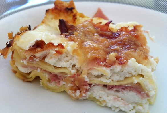 Lasagne bianche, prosciutto e besciamella