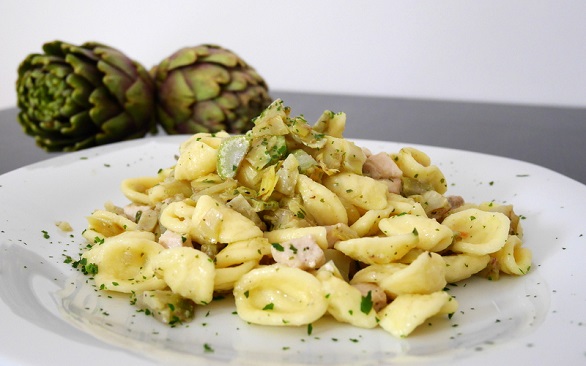 orecchiette carciofi e scorfano