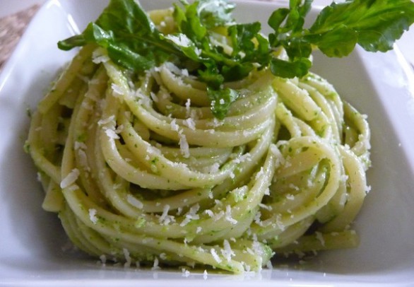 Pasta al pesto di rucola