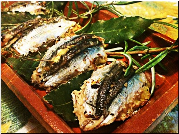 Acciughe ripiene al forno
