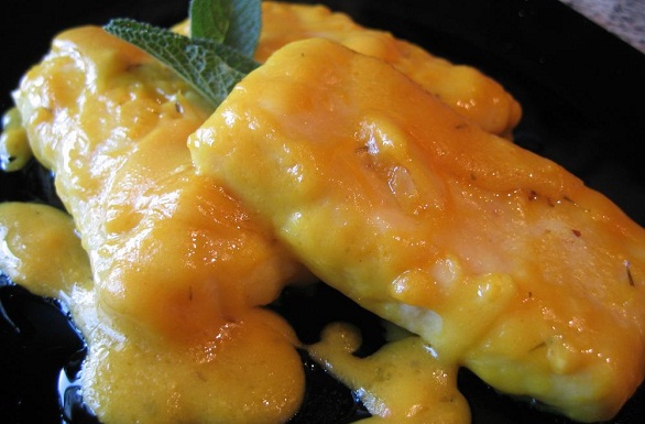 Merluzzo alla crema di zafferano