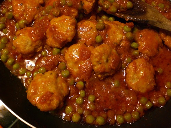Polpette e piselli