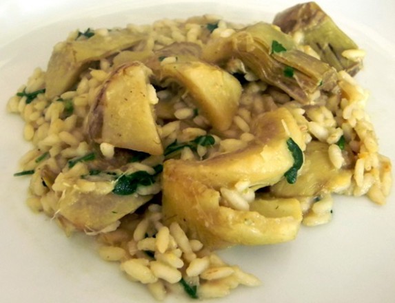 Risotto zafferano e carciofi