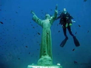 La statua sommersa a Portofino