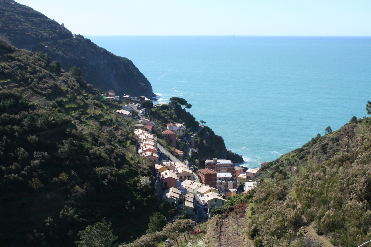 Vista dall'alto delle Cinque Terre