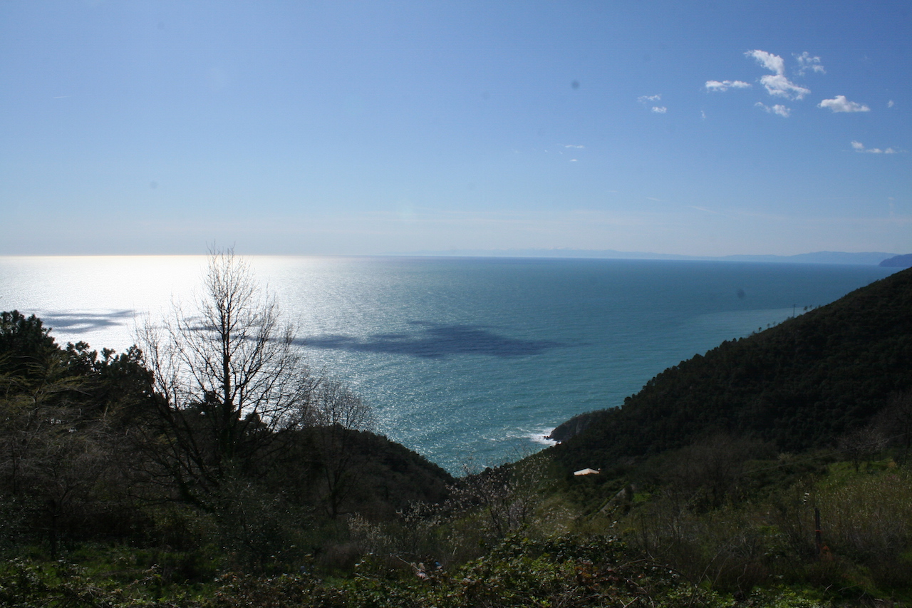 Veduta dell'entro terra delle Cinque Terre