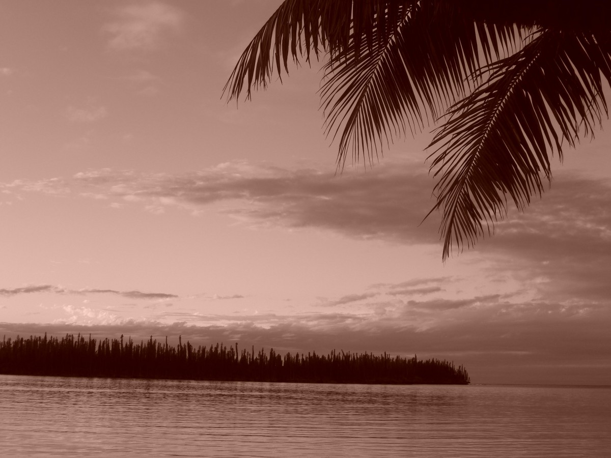 Alta marea sull'Isola dei Pini in Nuova Caledonia