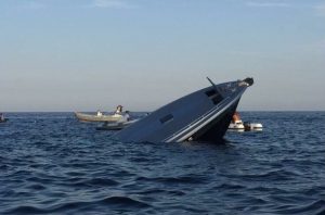 L'Otam 45 affondato a Panarea