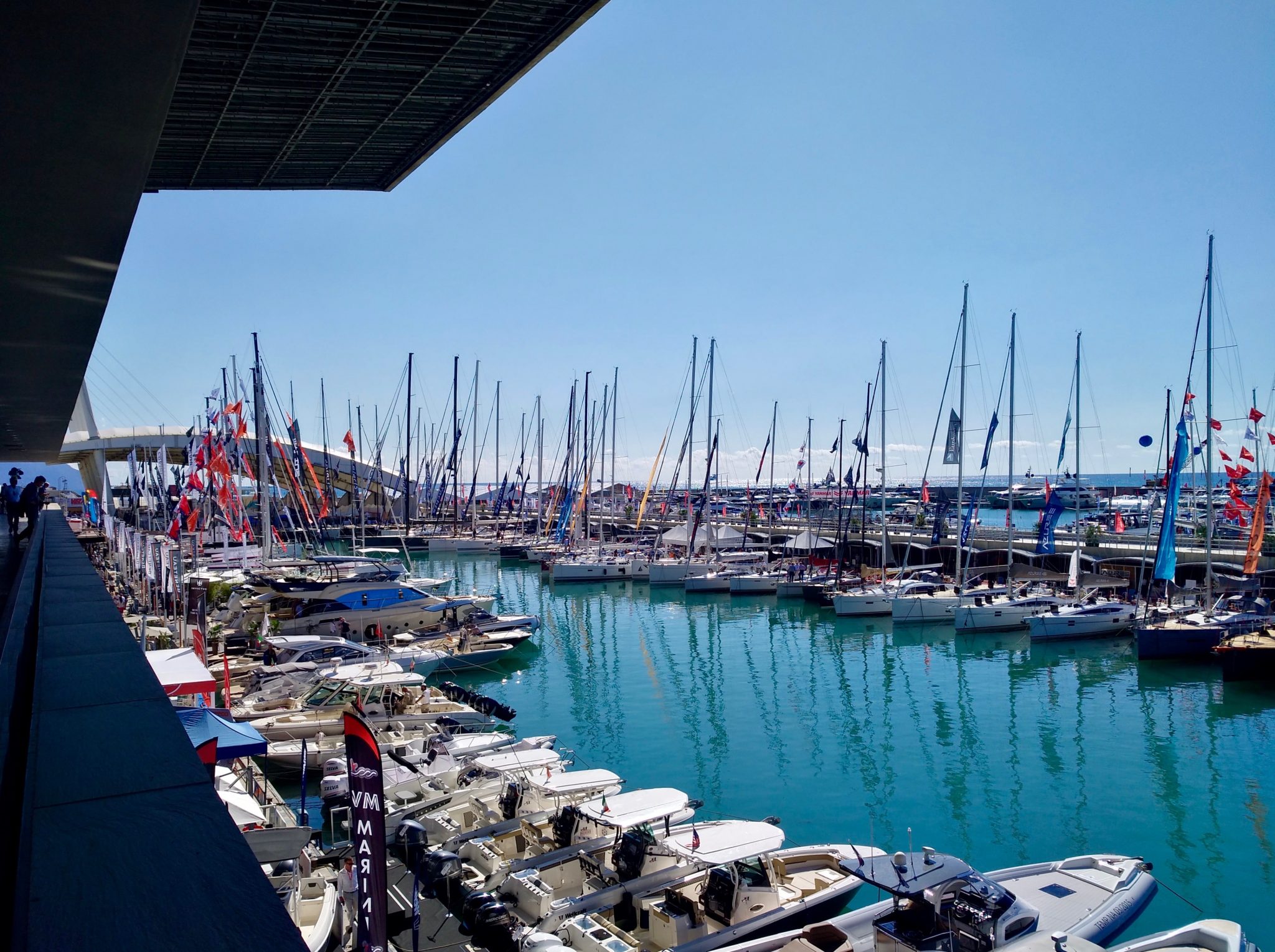 Alcune delle imbarcazioni esposte al 57° Salone Nautico di Genova