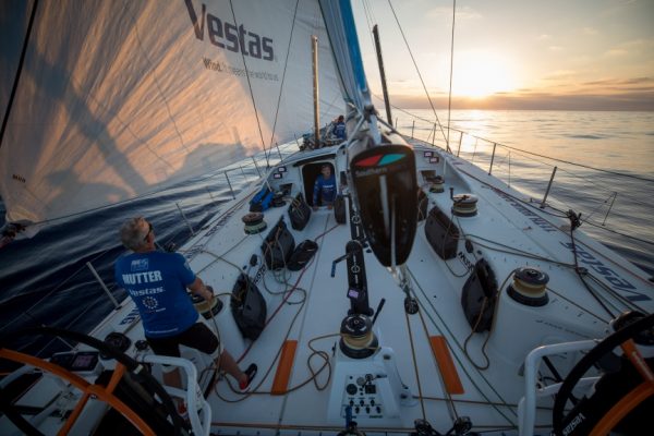 Team Vestas in navigazione durante la Volvo Ocean Race 2017