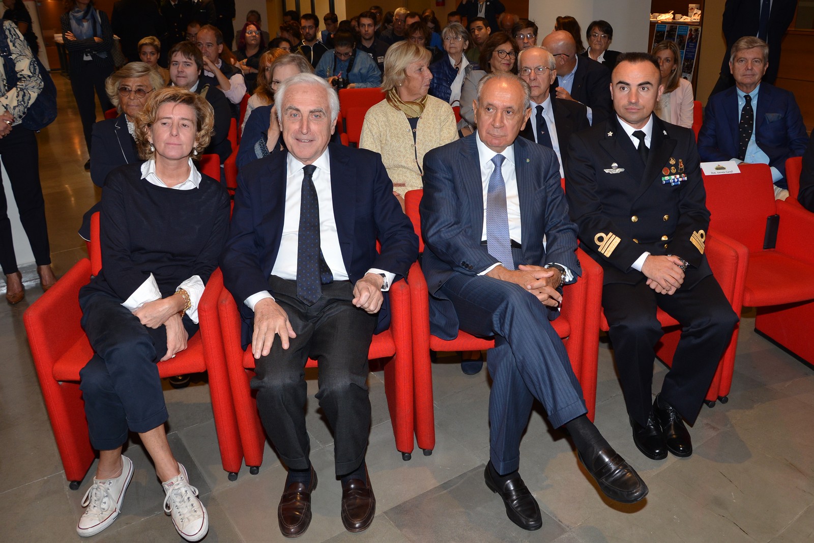 Un momento della cerimonia per il 10° anniversario della Fondazione Tender to Nave Italia