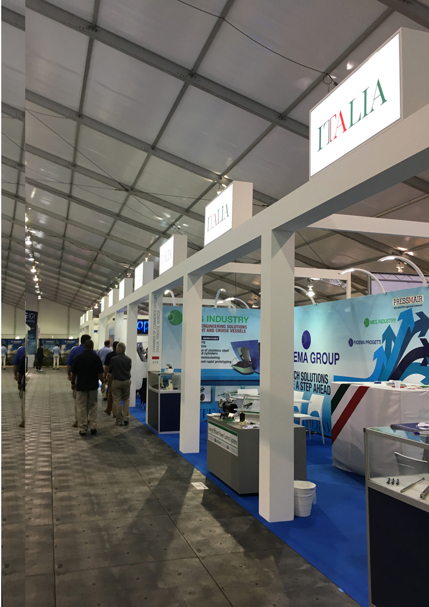 Lo stand di Ucina al Fort Lauderdale International Boat Show