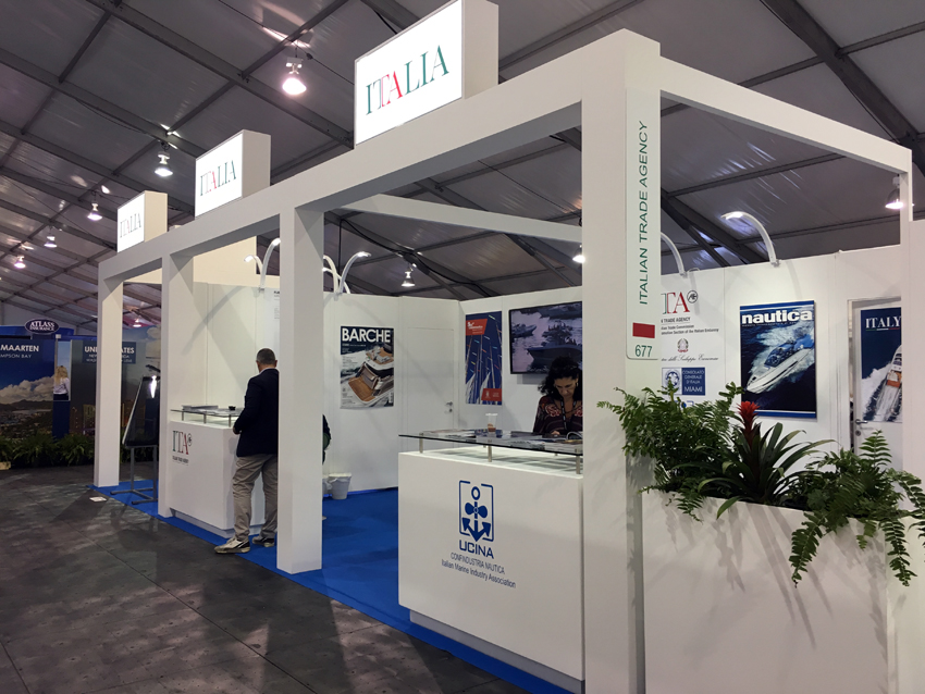 Lo stand di Ucina al Fort Lauderdale International Boat Show 2017