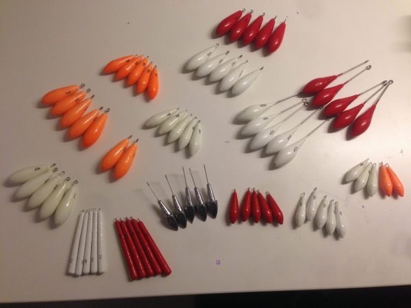Forme e colori di un piombo da pesca