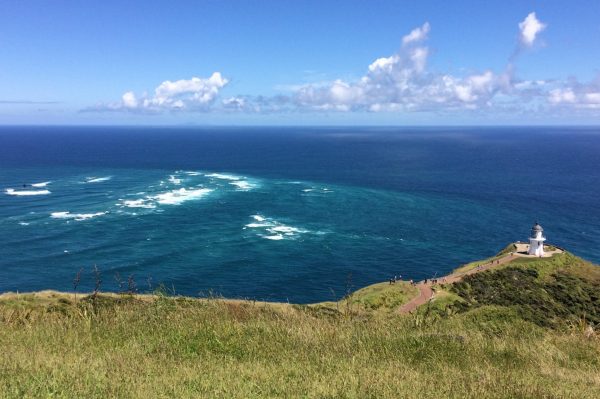 Il faro di Cape Reinga ed i due oceani