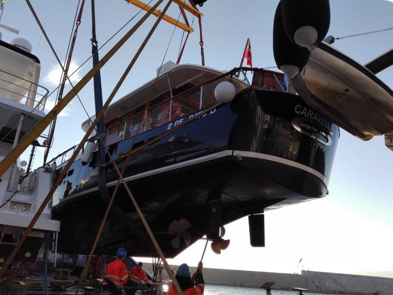 Il Riva Caravelle pronto per essere imbarcato su una nave