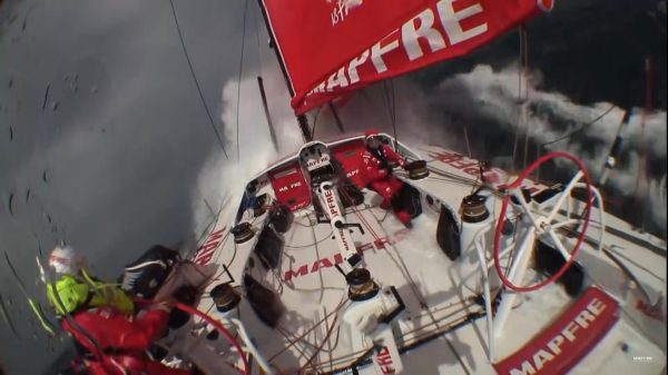 MAPFRE in navigazione nell'Oceano del Sud durante la terza tappa della Volvo Ocean Race