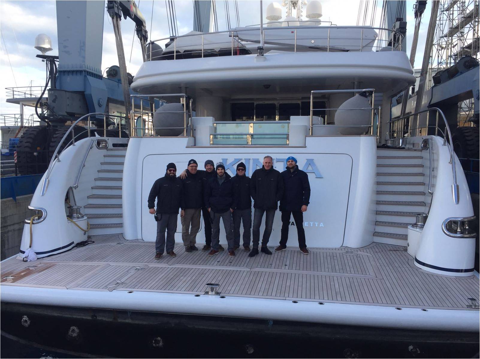 Primo yacht in refitting per Palumbo dopo l'ingresso in Mondomarine, a Savona