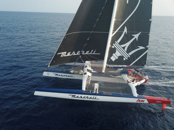 Maserati Multi70 in navigazione sulla Rotta del Té