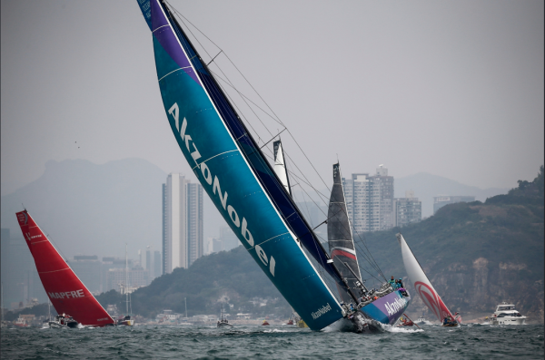 Azkonobel alla partenza della sesta tappa della Volvo Ocean Race