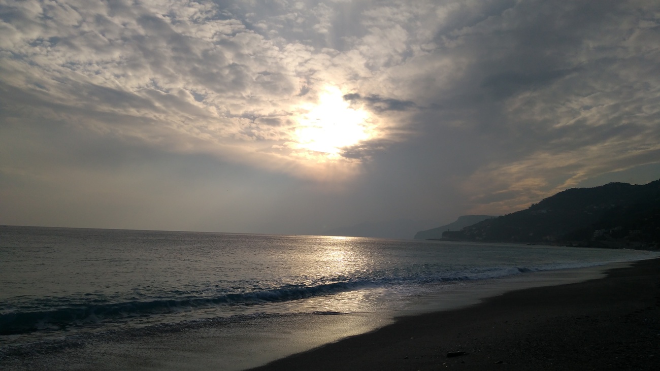 Spiaggia di Varigotti al tramonto