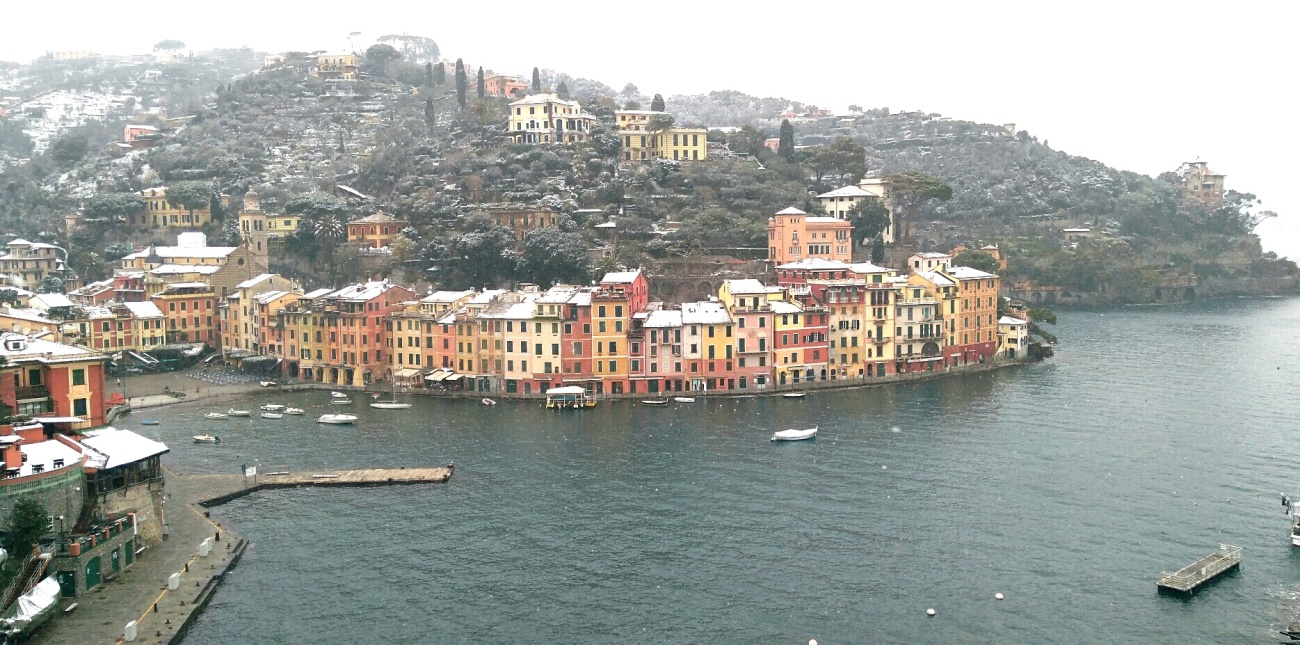 Portofino: ecco la neve!