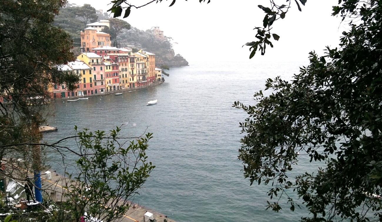 Portofino imbiancata: immagini da non perdere