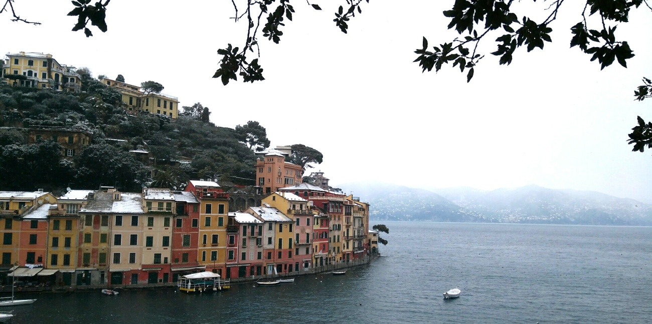 Neve sulla Riviera di Levante