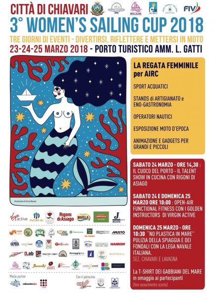 Women’s Sailing Cup 2018 per AIRC: Chiavari si prepara per la terza edizione della regata solidale