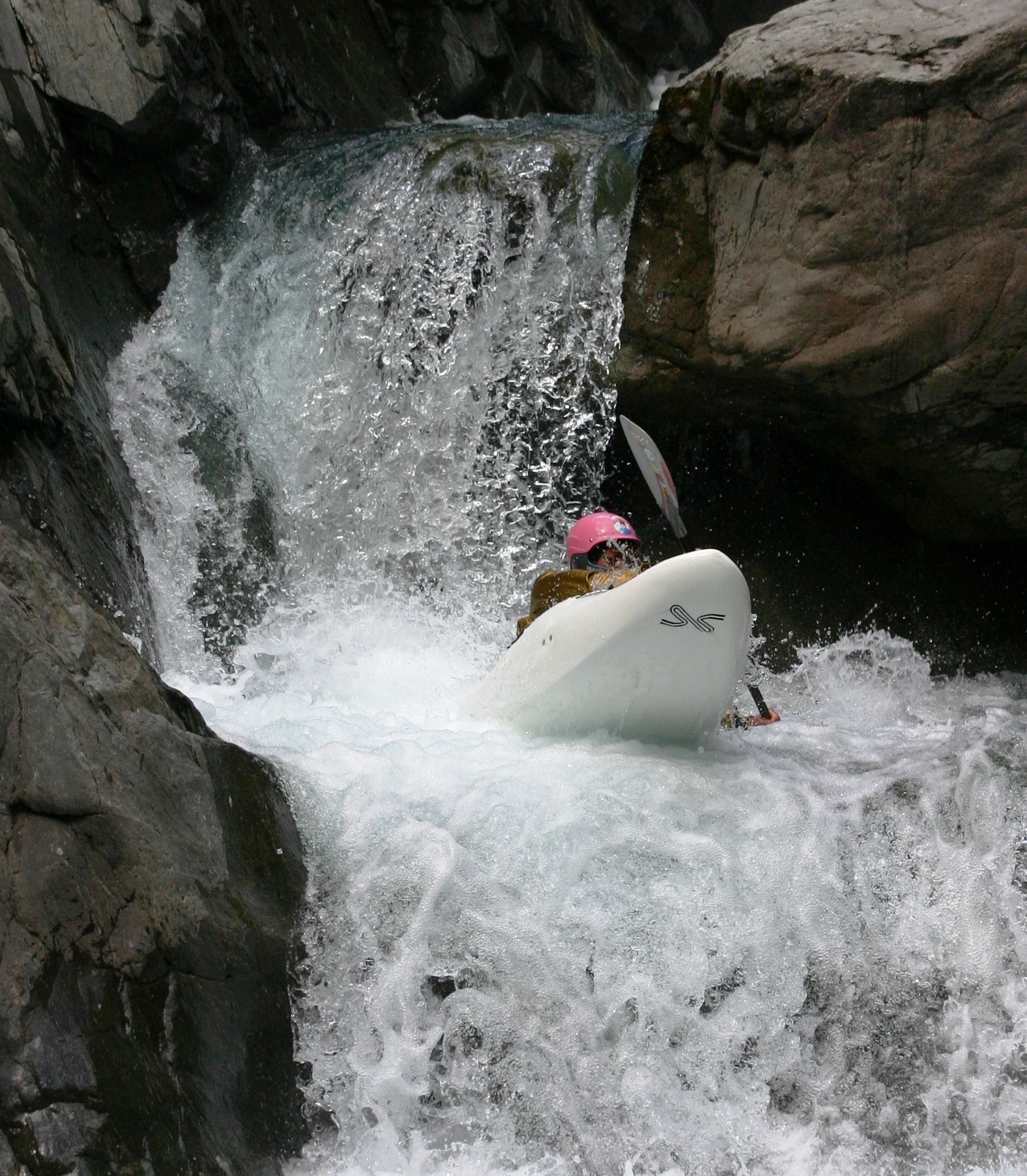 Francesco Balducci sul torrente Chichin 