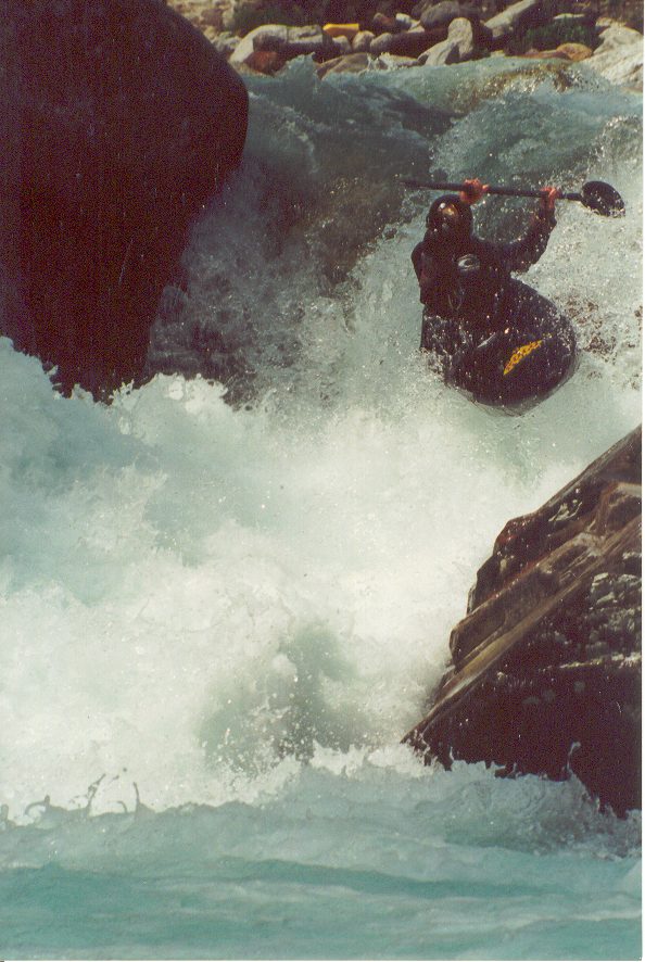 Francesco Balducci sul torrente Egua