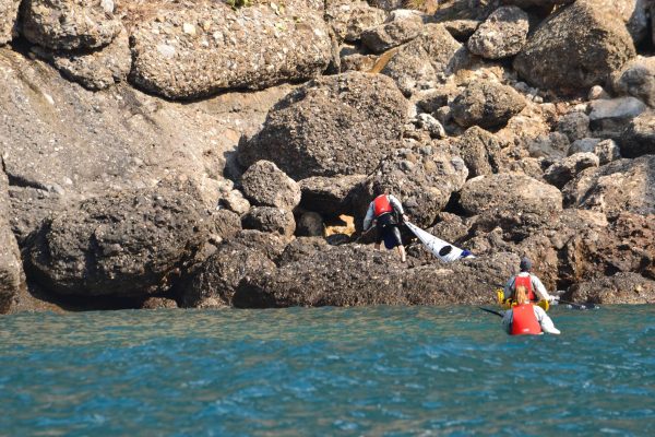 I volontari di Outdoor Portofino e Slam durante l'AMP Clean Up