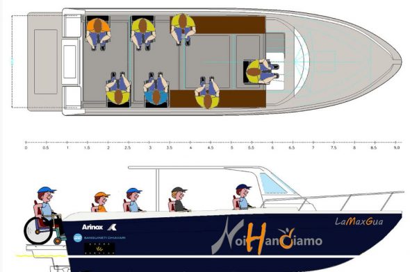 La Max Gua sarà una barca accessibile ai disabili grazie al progetto dell'Associazione NoiHandiamo