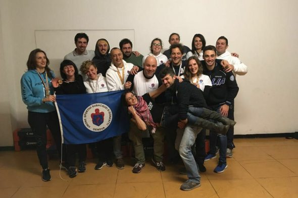 La squadra Apnea dell'Uss Gonzatti