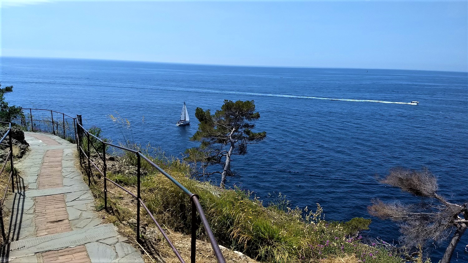 Il sentiero che porta al Faro di Portofino