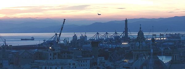 Genova dalla webcam di Siat (fonte: www.siat-assicurazioni.com)