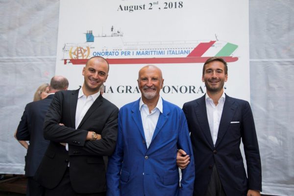 Da sinistra Alessandro Onorato, Vincenzo Onorato, Achille Onorato