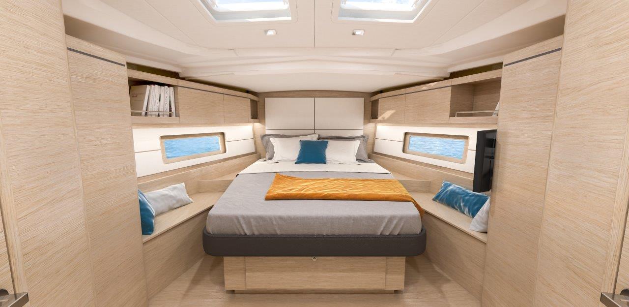 Beneteau Oceanis 46.1, la cabina armatoriale