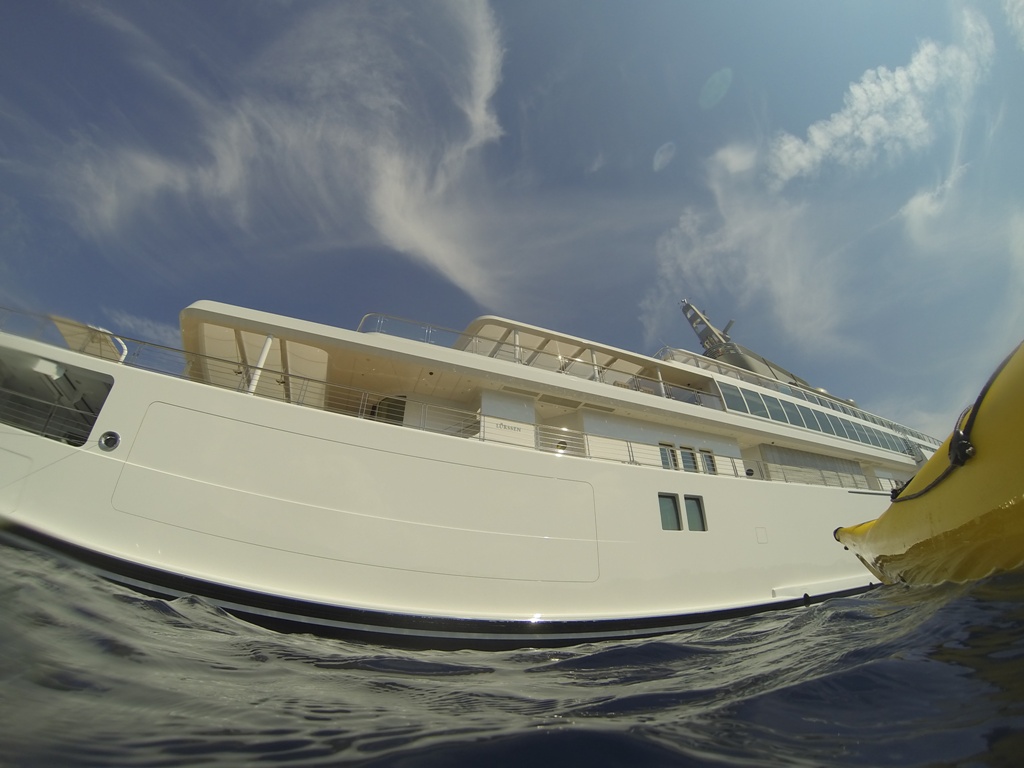 Foto del megayacht Rising Sun con GoPro