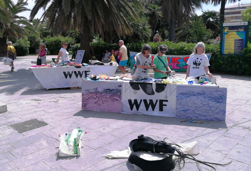 WWF S.U.B. - Tour WWF Spiagge Plastic Free Pescara_Mostra su rifiuti raccolti (2)